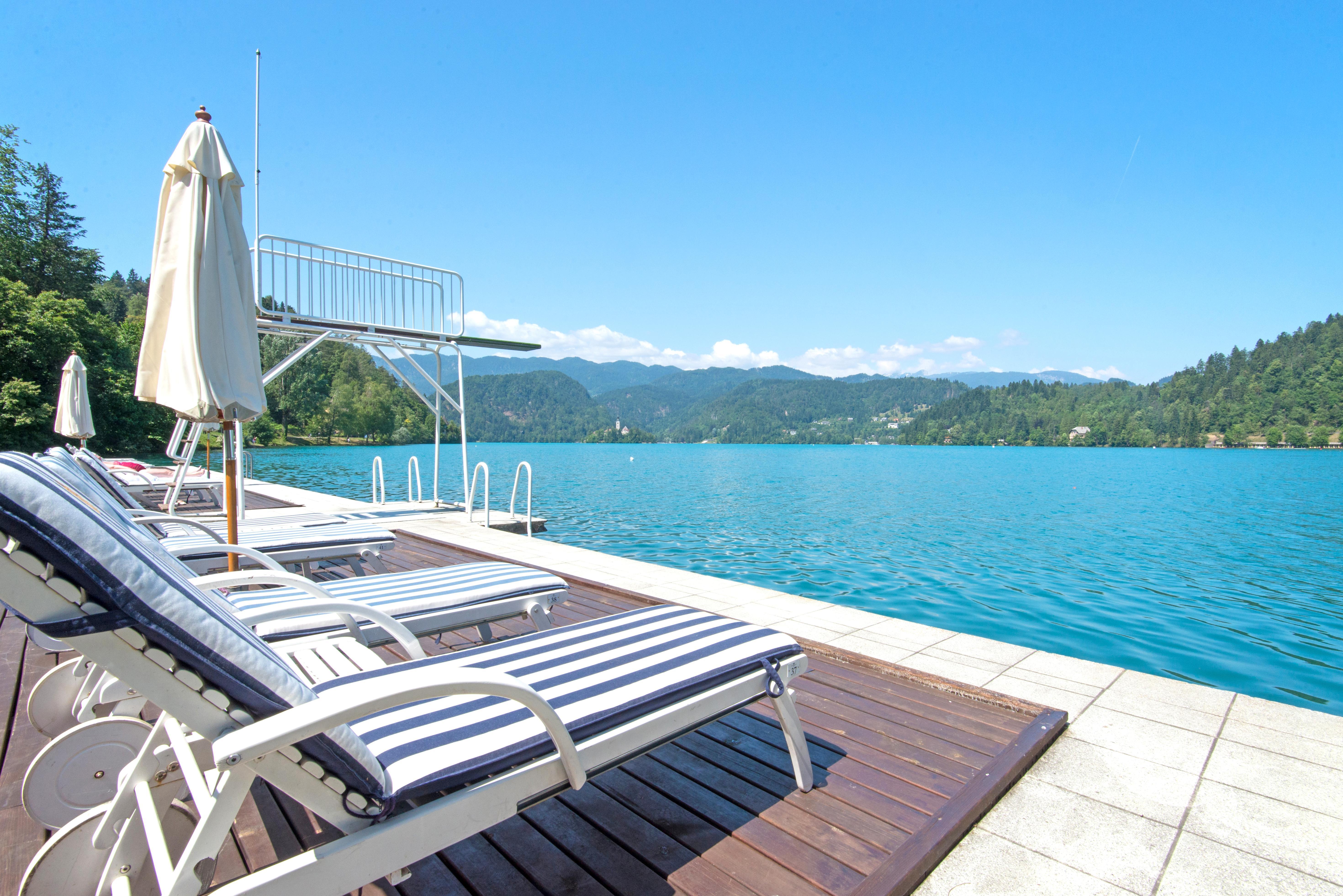 Grand Hotel Toplice - Small Luxury Hotels Of The World Блед Екстериор снимка View of the lake